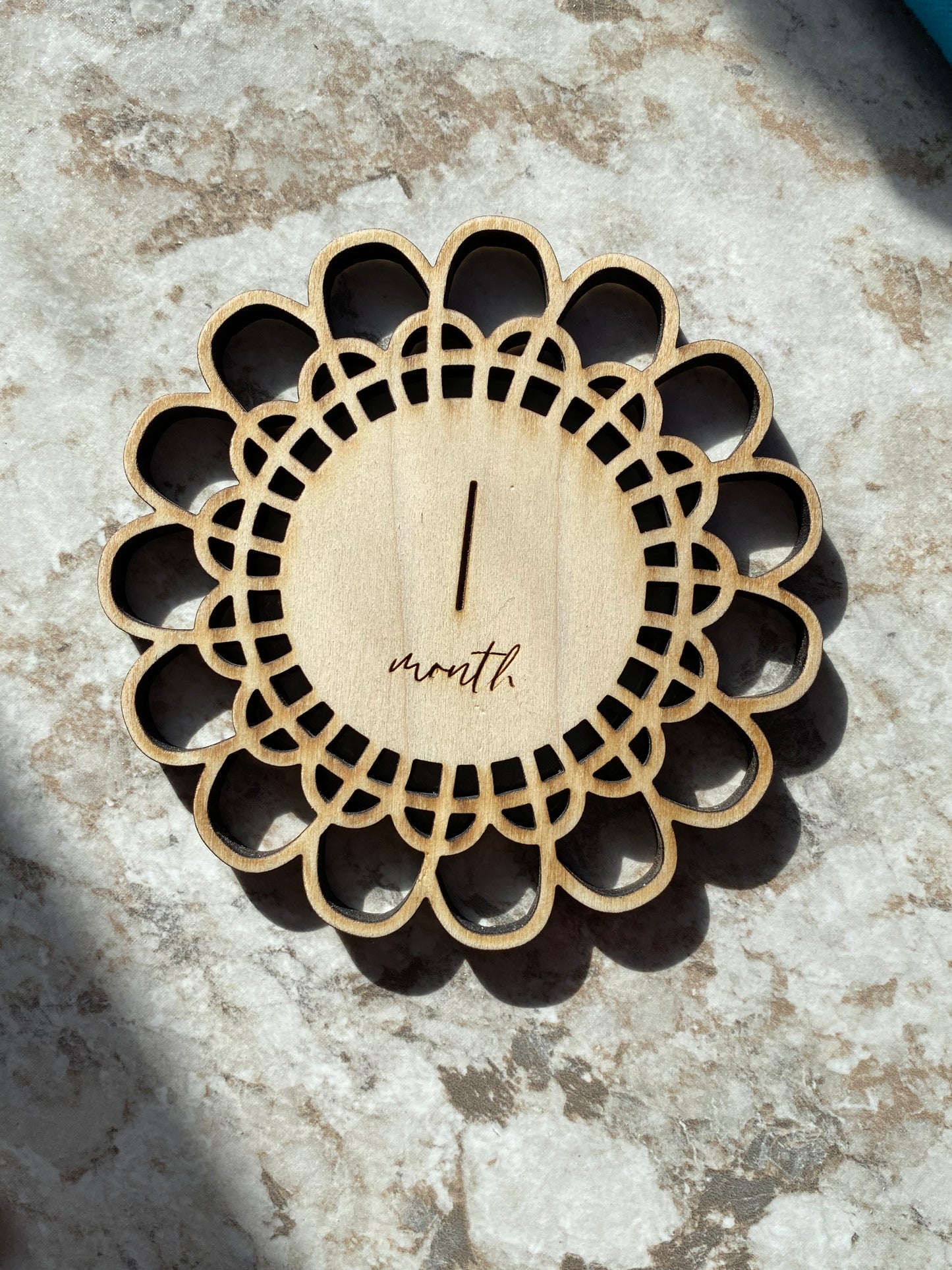 Flower Doily Monthly Circles