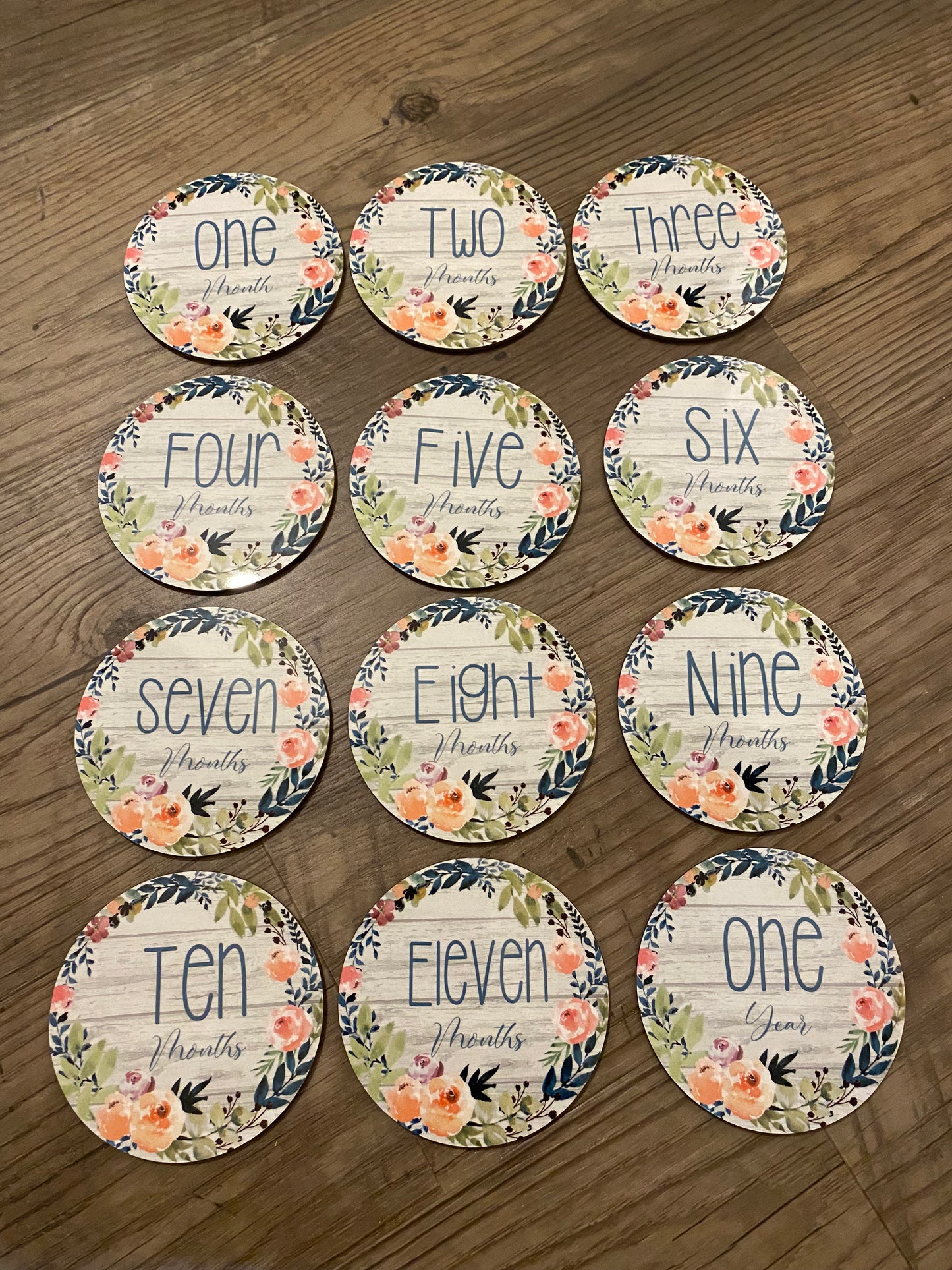 Blue Green Floral Monthly