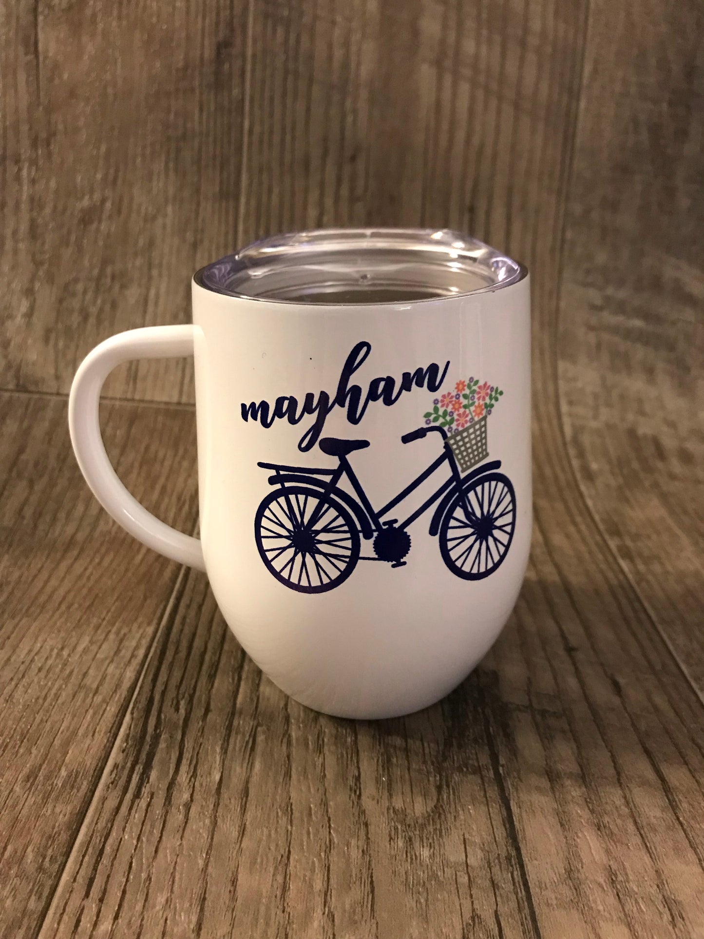 White Stemless Wine Glass