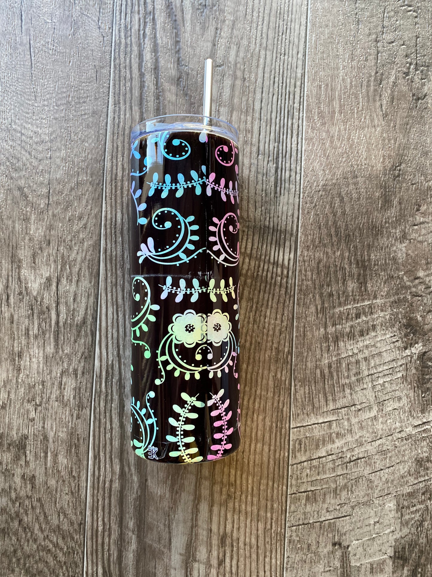 Colored Sugar Skull Tumbler