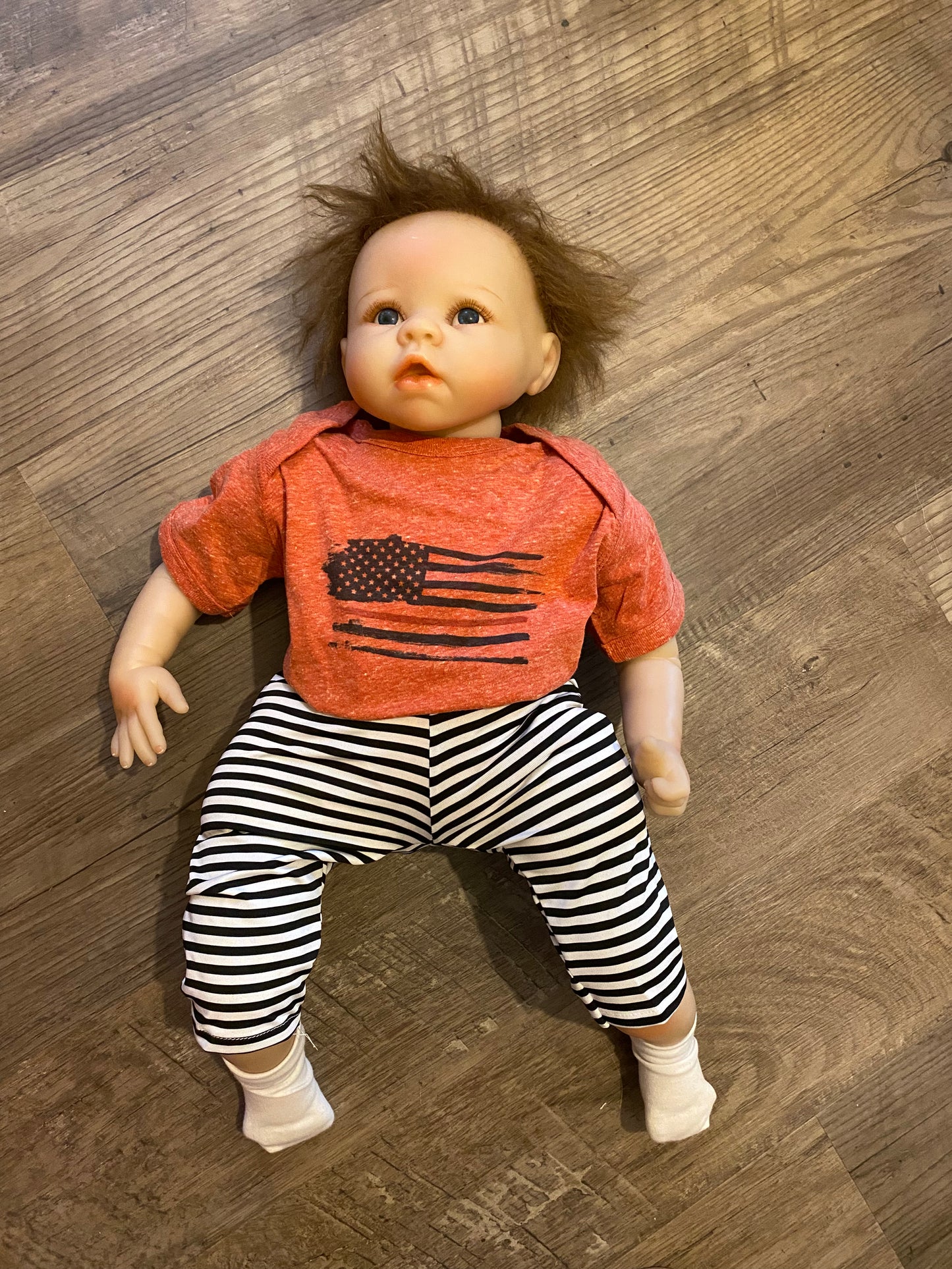 Red Line Flag Onsie
