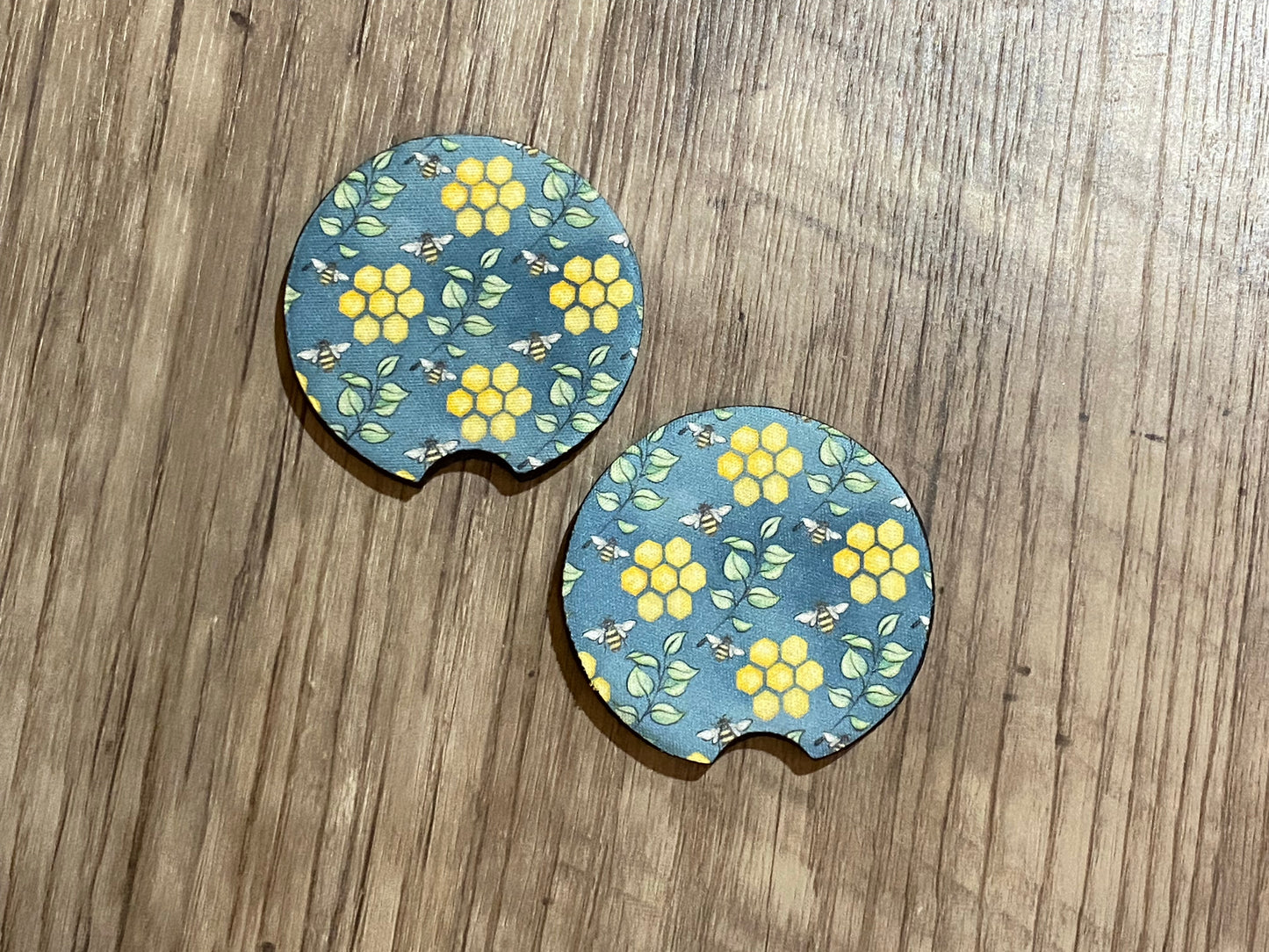 Blue Bee Car Coaster