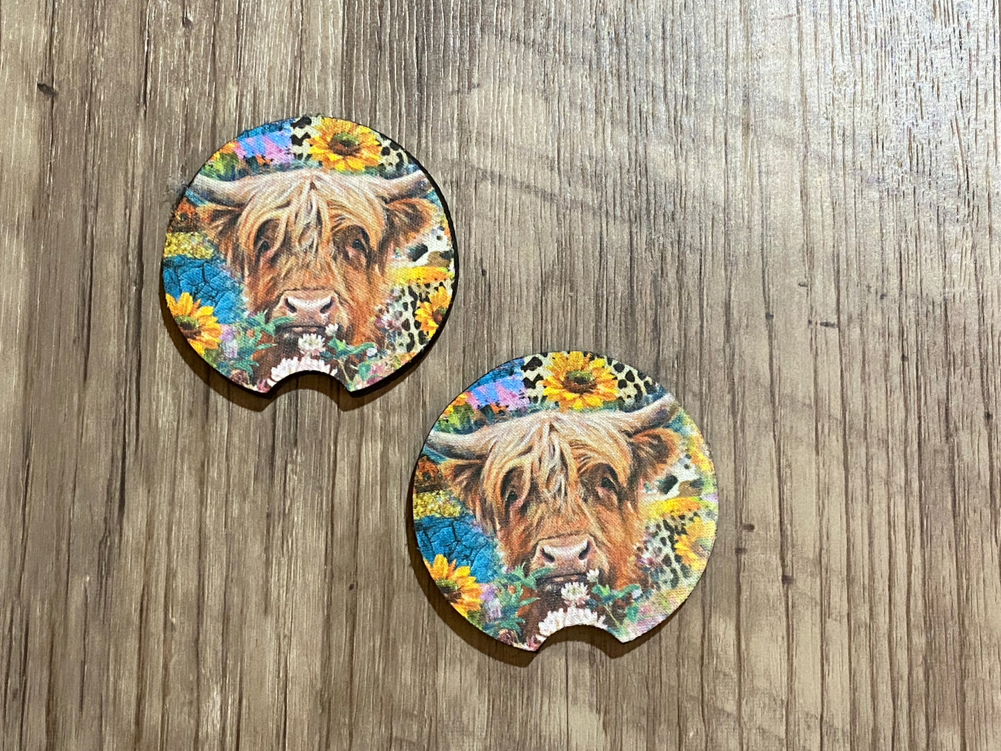 Highland Cow Car Coaster