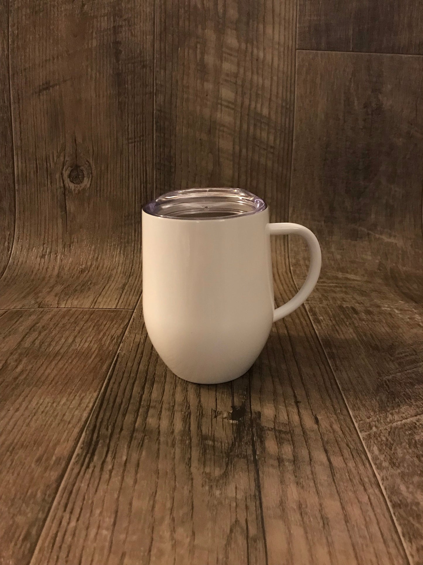 White Stemless Wine Glass