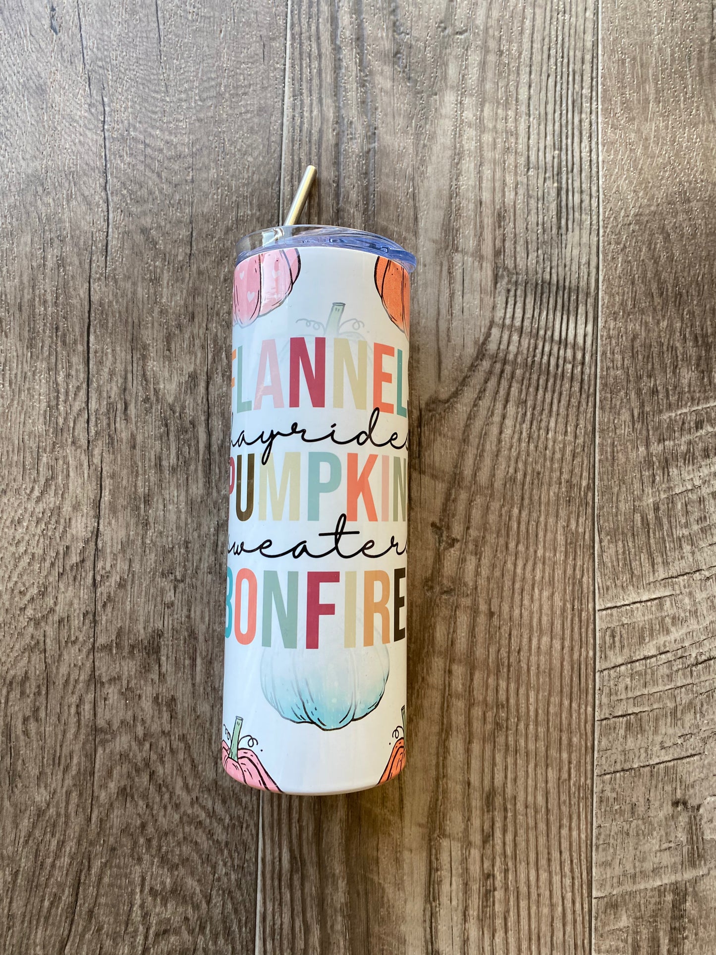 Flannel Pumpkin Tumbler
