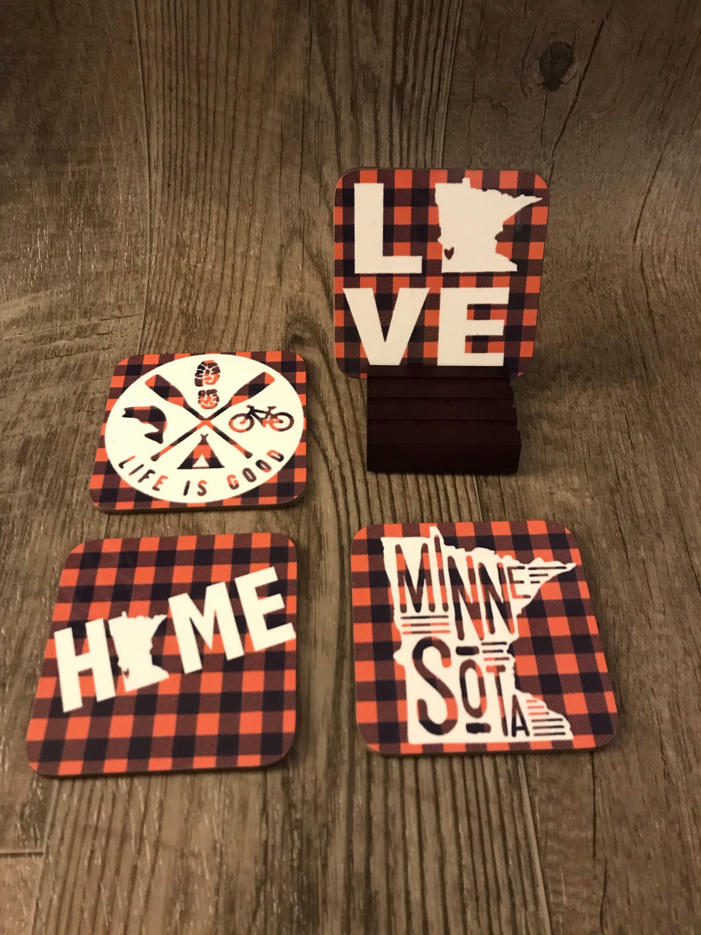 Minnesota Mix Plaid Coaster