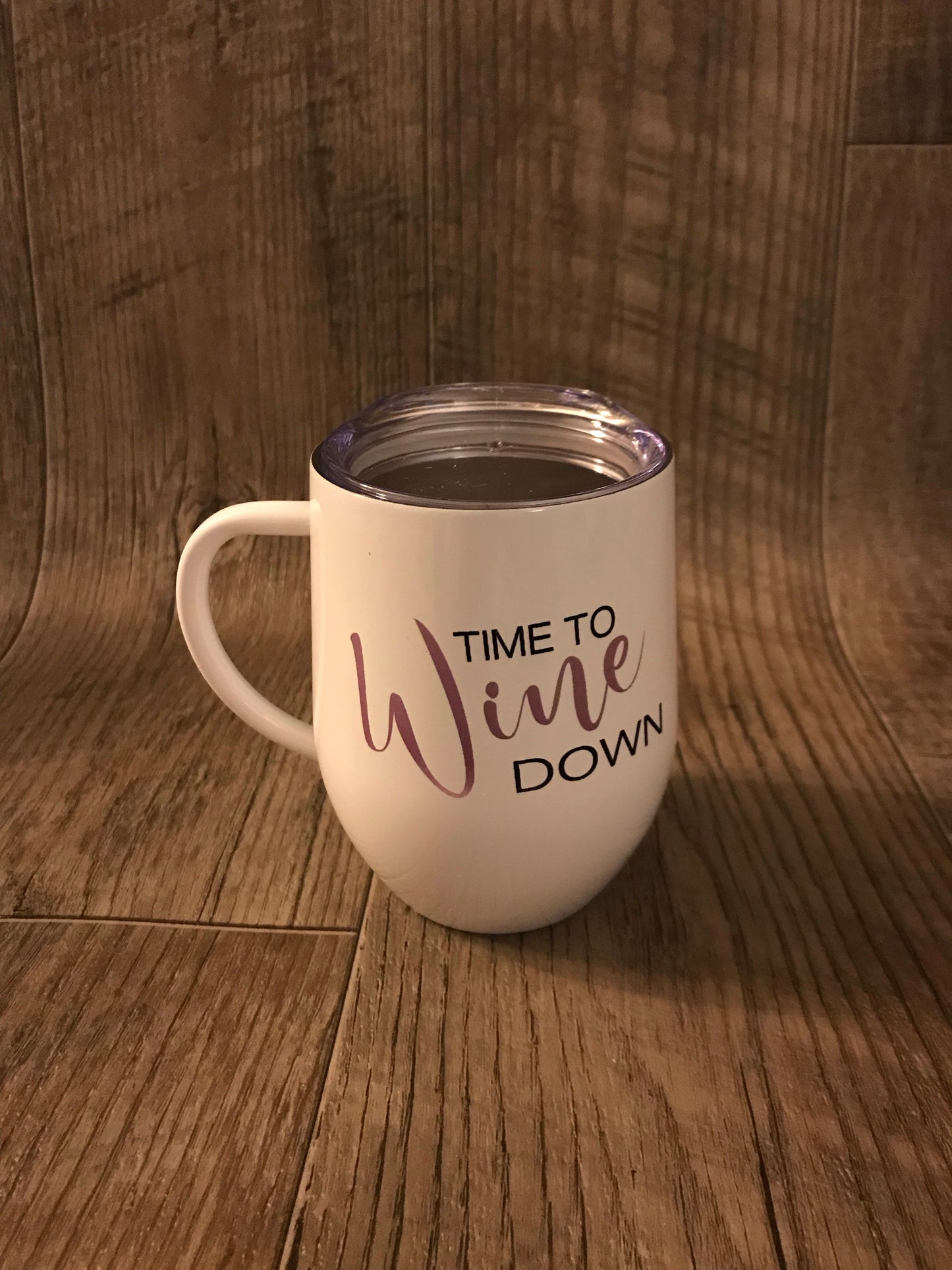 White Stemless Wine Glass