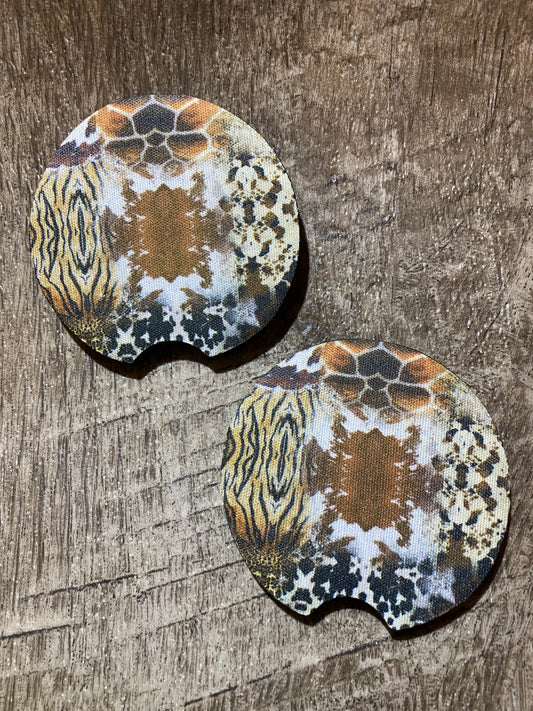 Animal Print Car Coaster